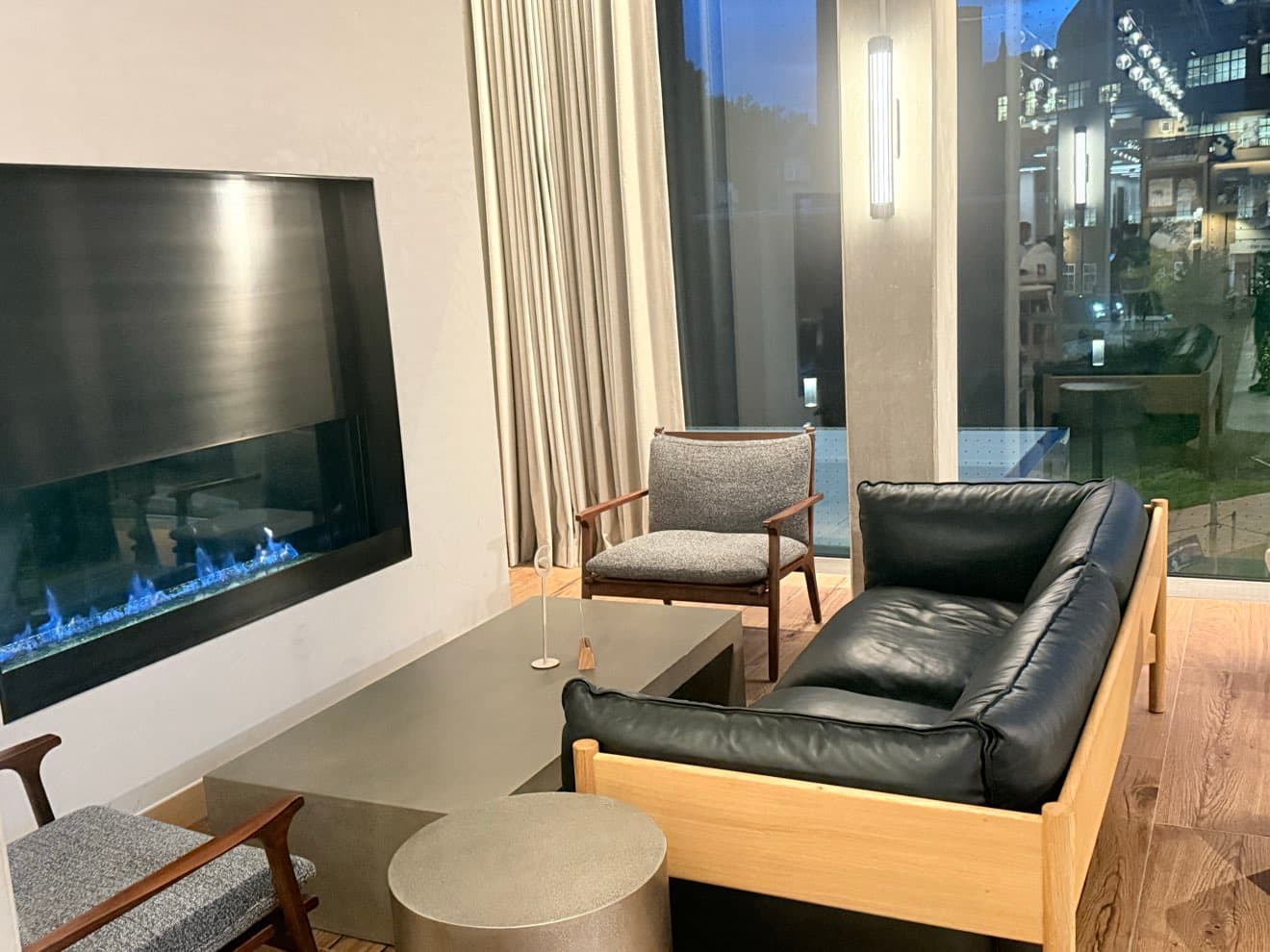 The fireplace lounge